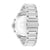 Herrenarmbanduhr Rückseite mit silbernem Metallarmband, sichtbarem Gehäuse und Verschlüssen
