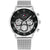 Herrenarmbanduhr Tommy Hilfiger Legend mit silbernem Edelstahl-Meshband und schwarzem Zifferblatt