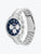 Herrenarmbanduhr Tommy Hilfiger Hudson, silberfarbenes Edelstahlarmband, blaues Zifferblatt