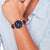 Tommy Hilfiger Herrenuhr mit blauem Chrono-Zifferblatt, Roségoldgehäuse, Lederband