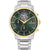 Tommy Hilfiger Chronographenarmbanduhr für Herren mit grünem Zifferblatt und Edelstahlband