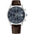 Tommy Hilfiger Chronograph-Uhr mit braunem Lederband und dunklem Zifferblatt, Chrono-Subdials