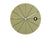 Horloge murale Karlsson avec cadran rond vert olive, aiguilles blanches et pendule noire