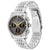 Tommy Hilfiger Herrenarmbanduhr Quarz, silbernes Edelstahlarmband, schwarzes Zifferblatt