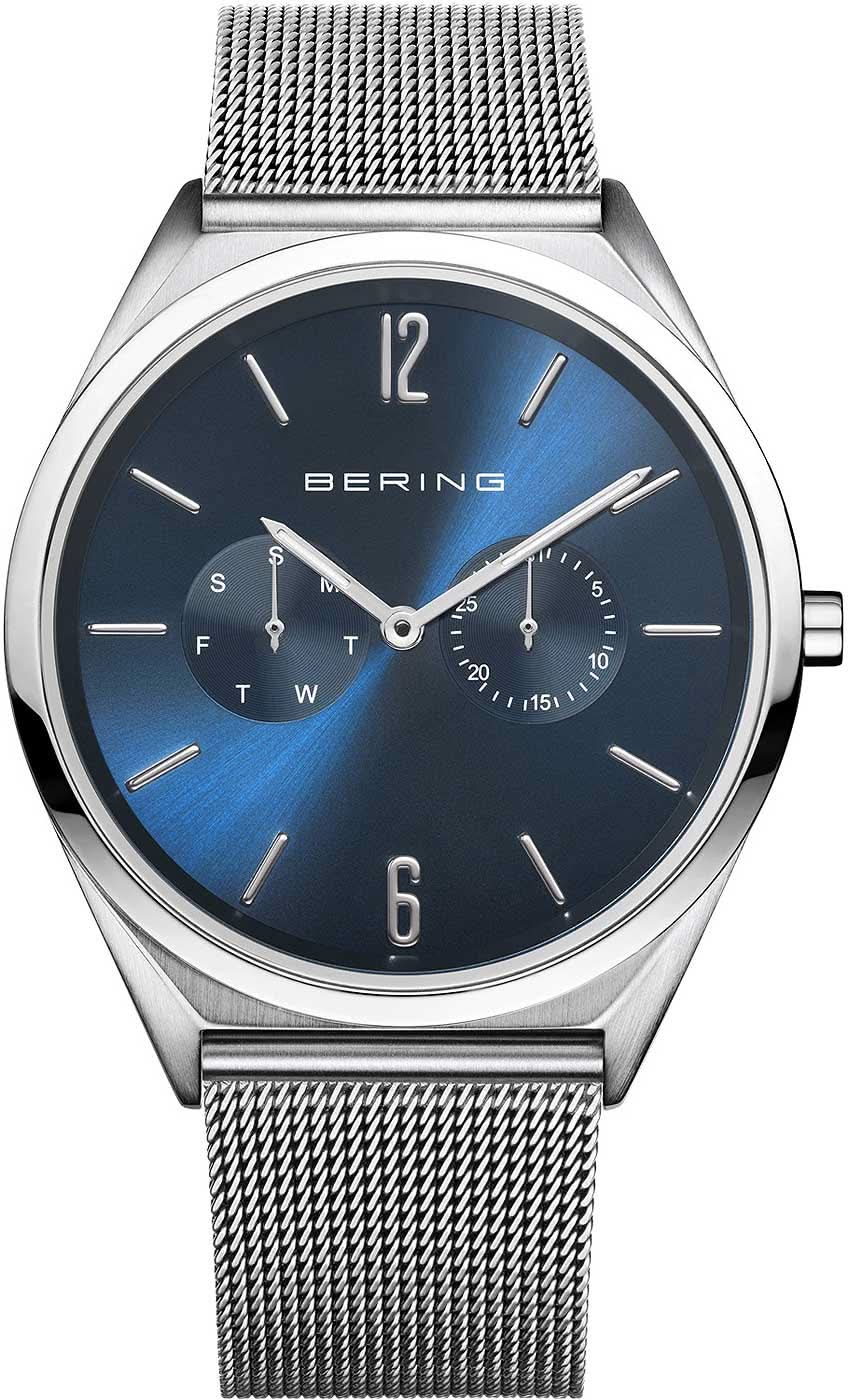 Montre Bering Ultra Slim 17140-007 pour homme • Design ultra-plat • Verre saphir