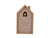 Réveil coucou moderne : boîtier marron avec figurine d'oiseau dorée dans la fenêtre