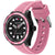 Tommy Hilfiger Regatta Armbanduhr mit schwarzem Zifferblatt, pinker Lünette und rosa Silikonband