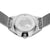 Damen-Armbanduhr Rückseite mit Gravur und silberfarbenem Milanaise-Armband