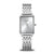 Bering Damenarmbanduhr mit hellem Zifferblatt und silbernem Metallarmband