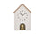 Horloge murale en forme de maison avec cadran blanc et chien doré, design coucou
