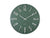 Horloge murale avec cadran rond sans cadre vert jungle et aiguilles argentées