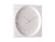 Horloge murale avec cadran rond, cadre gris et index blancs