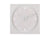 Horloge murale avec cadran rond, cadre gris chaud et index blancs