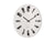 Horloge murale avec cadran blanc et aiguilles noires, index rectangulaires
