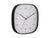 Horloge murale avec cadre rond en aluminium, cadran blanc et aiguilles noires