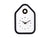 Horloge murale en forme de maison avec contour noir, cadran blanc et fenêtre ronde pour le coucou