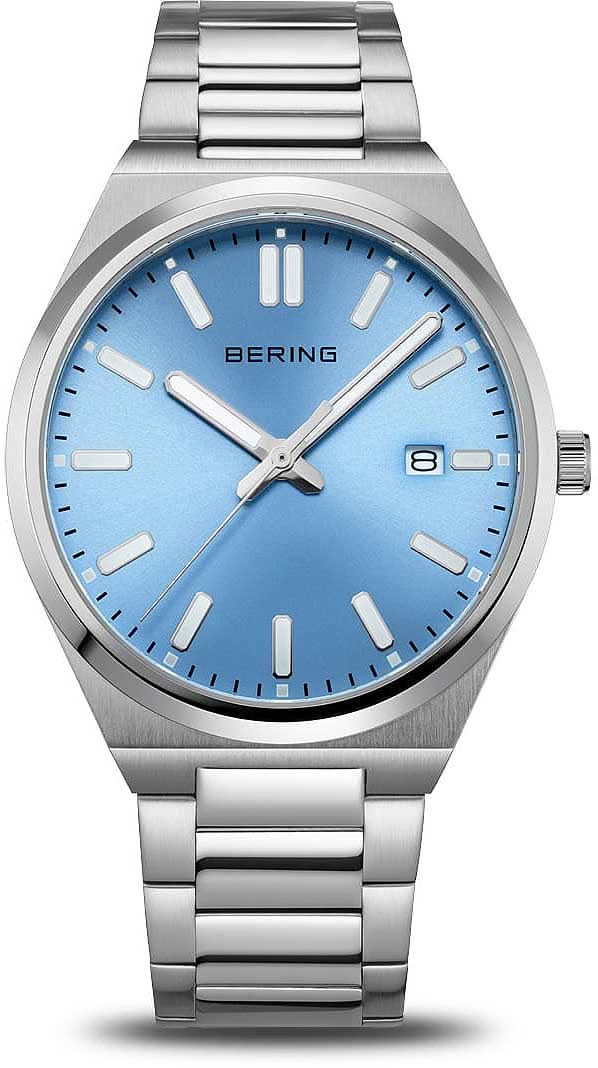 Bering Classic 17639-707 Montre Homme • Verre Saphir Anti-rayures • Cadran Bleu Sunray