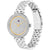 Damen-Armbanduhr Tommy Hilfiger mit silbernem Edelstahlarmband, Rundzifferblatt mit Zirkonia