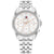 Tommy Hilfiger Damenarmbanduhr Silber mit Lünette aus Zirkonia und Chronograph-Zifferblatt
