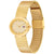 Tommy Hilfiger MOIRA Damenarmbanduhr Gold, ovales Gehäuse mit Open-Heart-Design