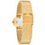 Tommy Hilfiger MOIRA Damenarmbanduhr Gold, seitliche Ansicht mit Mesh-Armband und Krone