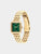 Tommy Hilfiger Damenarmbanduhr mit grünem Zifferblatt und goldfarbenem Metallarmband