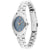 Tommy Hilfiger Armbanduhr mit ovalem blauem Zifferblatt, römischen Ziffern und silbernem Band