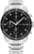 Montre Tommy Hilfiger Parker pour homme avec cadran noir et bracelet en acier inoxydable, chronographe.