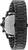 Bracelet de montre pour homme en métal noir, vue latérale et couronne moletée