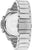 Bracelet de montre pour homme avec bracelet en métal argenté, côté boîtier avec éléments de commande visible