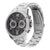 Herren-Chronograph mit schwarzem Zifferblatt, HILFIGER-Schriftzug und silbernem Edelstahlarmband