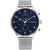 Herren-Chronograph Tommy Hilfiger Leonard mit blauem Zifferblatt und Edelstahl-Meshband