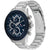 Tommy Hilfiger Herrenuhr mit blauem Zifferblatt, Chronograph-Optik, Edelstahlband