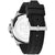 Herren-Chronograph mit schwarzem Kautschukarmband und silbernem Gehäuseboden