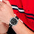 Herren-Chronograph mit schwarzem Kautschukarmband, Edelstahlgehäuse und schwarzem Zifferblatt
