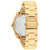 Tommy Hilfiger Quarzuhr mit goldfarbenem Gehäuse, sichtbarer Rückseite, goldfarbenem Gliederarmband