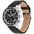 Tommy Hilfiger Armbanduhr mit schwarzem Lederband und tanfarbener Innenseite, rundes Chrono-Zifferblatt
