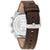 Tommy Hilfiger Herren-Quarzuhr: Seitenansicht mit braunem Lederarmband und Stahlgehäuse