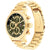 Herrenarmbanduhr Tommy Hilfiger Rocky mit goldfarbenem Gehäuse und schwarzem Zifferblatt