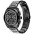 Tommy Hilfiger Chronograph mit sichtbarer Krone, schwarzes Edelstahlarmband und Zifferblatt