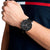 Tommy Hilfiger Herren-Armbanduhr mit schwarzem Zifferblatt, Chronographen-Optik und schwarzem Lederband