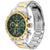 Tommy Hilfiger Armbanduhr mit grünem Zifferblatt und Tachymeter-Lünette, Edelstahlband