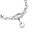 Pendentif fer à cheval en argent sterling 925 sur chaîne à maillons avec pierres