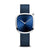 Damenarmbanduhr mit blauem Zifferblatt und blauem Metallband