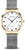 BERING Montre femme avec bracelet en métal argenté, boîtier doré et cadran blanc