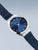 Damenarmbanduhr Bering mit blauem Zifferblatt und blauem Milanaise-Mesharmband