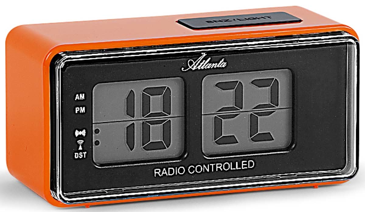 Réveil radio-piloté Atlanta Rétro-Design 12,5 x 6 x 6 cm Plastique • Horloge radio DCF77 • Fonction snooze