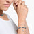 Bracelet avec perles bleues et pendentif poisson en argent sterling 925