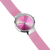 Montre pour femme avec bracelet milanais rose, cadran rond rose et aiguilles argentées