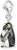 Pendentif charm pingouin en relief 3D, argent sterling 925, vue de profil